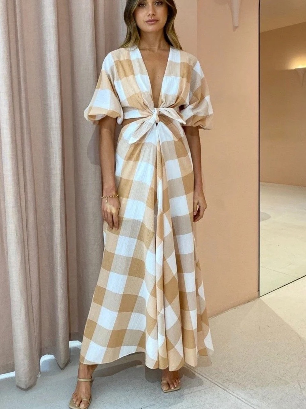 Significant Other | Frida Gingham Maxi Dress